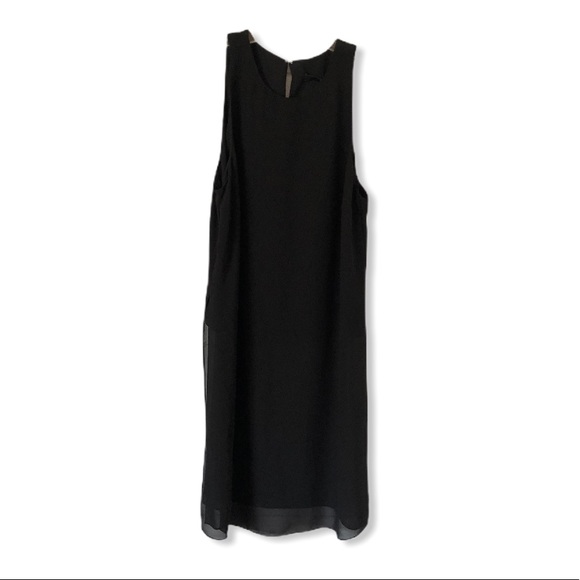 Guess Jet Black Isabelle Sheer Overlay Tank Top XS - Picture 2 of 6